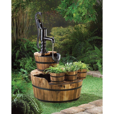 Pump & Barrel Fountain - crazydecor