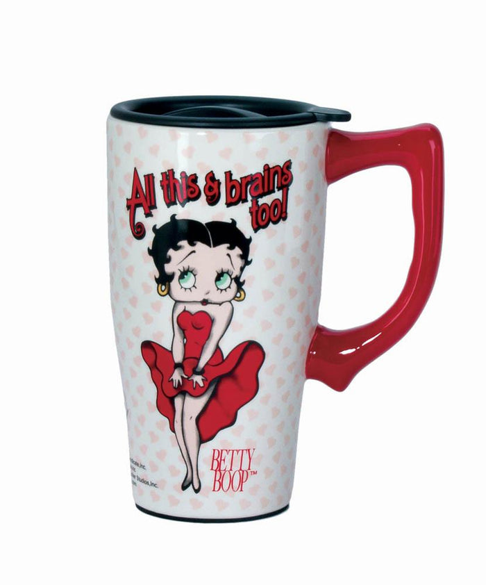 All This & Brains Too Betty Travel Mug - crazydecor