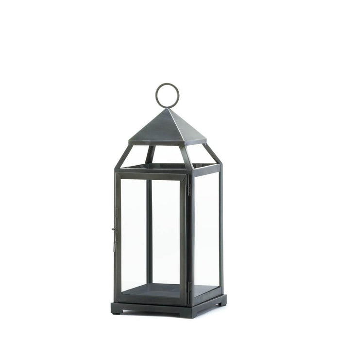 Rustic Silver Contemporary Lantern - crazydecor