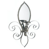 Fleur-De-Lis Mirrored Wall Sconce - crazydecor