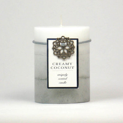 Creamy Coconut Pillar Candle 3X4 - crazydecor