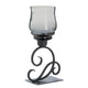 Smoked Glass Cursive Candle Stand - crazydecor