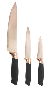 Copper Blade 3 Pc Knife Set - crazydecor