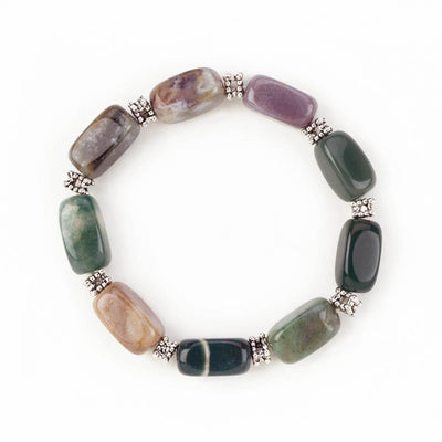 Indian Agate Stretch Bracelet - crazydecor