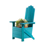 Blue Adirondack Chair Planter - crazydecor