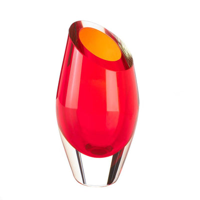 Red Cut Glass Vase - crazydecor