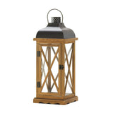 Large Hayloft Wooden Candle Lantern - crazydecor