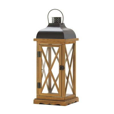 Large Hayloft Wooden Candle Lantern - crazydecor