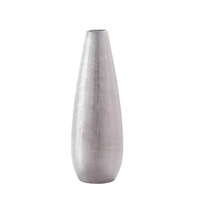 Silver Zeal Tall Vase - crazydecor