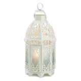 White Lattice Lantern - DreamyDecor