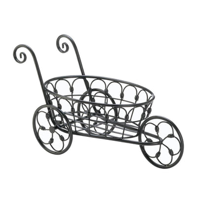 Black Iron Flower Cart - crazydecor