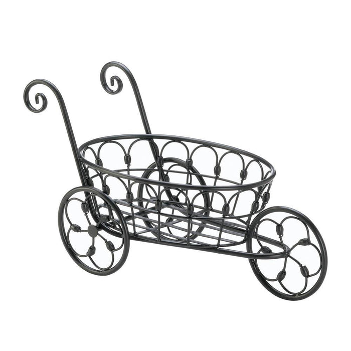 Black Iron Flower Cart - crazydecor