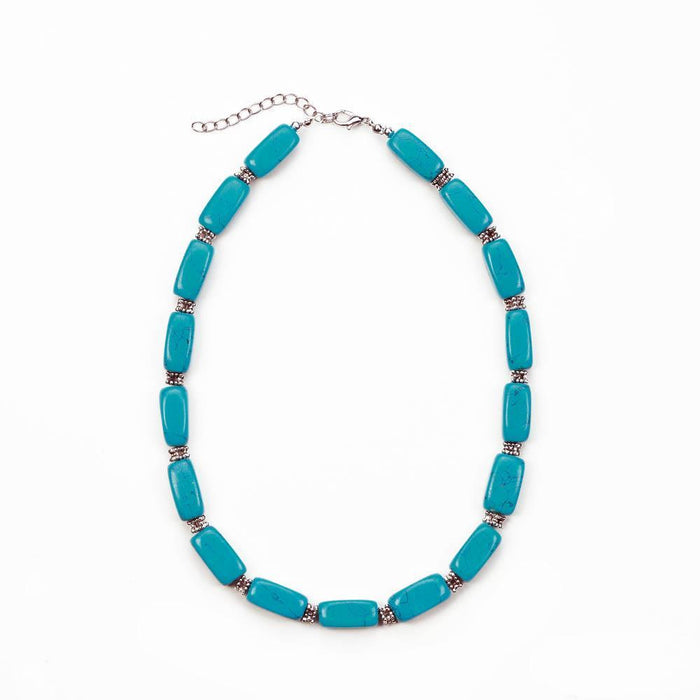 Turquoise Bead Necklace - crazydecor