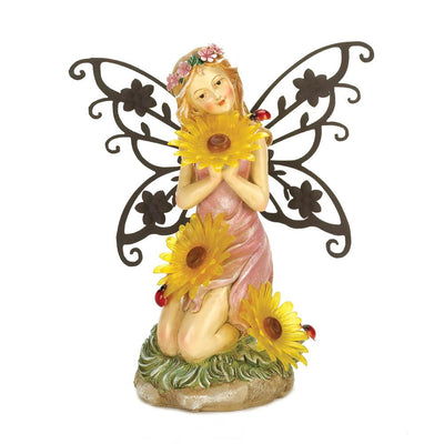 Garden Blooms Fairy Solar Statue - crazydecor