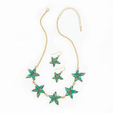 Green Starfish Jewelry Set - crazydecor