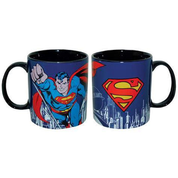 Superman DC Comics 14 Oz Blue Mug - crazydecor