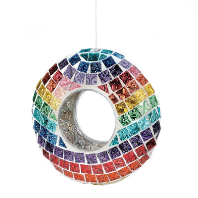 Mosaic Glass Bird Feeder - crazydecor