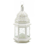 White Moroccan Lantern - DreamyDecor