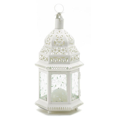 White Moroccan Lantern - DreamyDecor