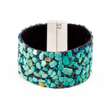 Magnetic Wide Stone Bracelet - crazydecor