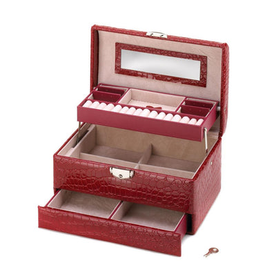 Deluxe Red Jewelry Box - crazydecor