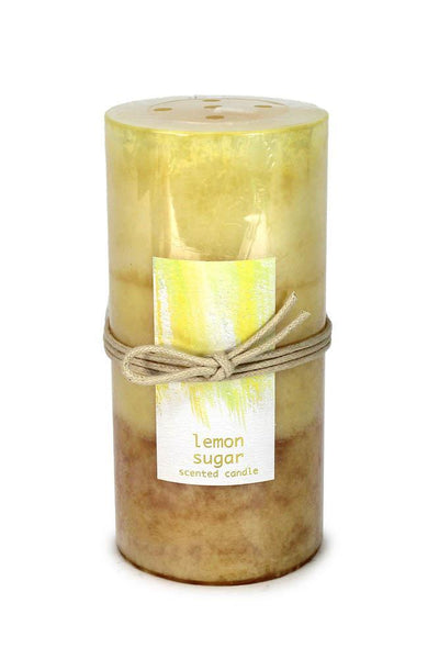 Lemon Sugar Pillar Candle 3X6 - crazydecor