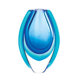 Azure Blue Art Glass Vase - crazydecor