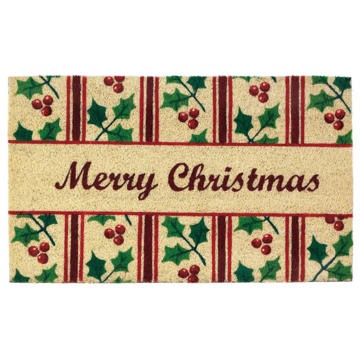 Christmas Holly Welcome Mat - crazydecor