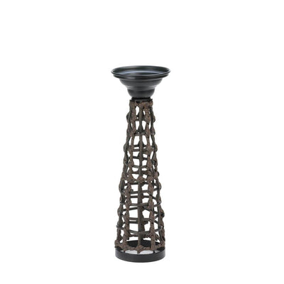 Knotted Rattan Candle Stand (S) - crazydecor