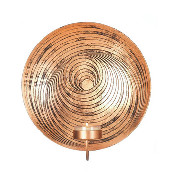 Dizzy Circle Design Plate Wall Sconce - crazydecor