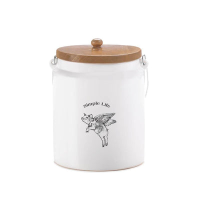 Flying Pig Large Canister - crazydecor