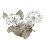 Crystal Flower Centerpiece Candle Holder - crazydecor