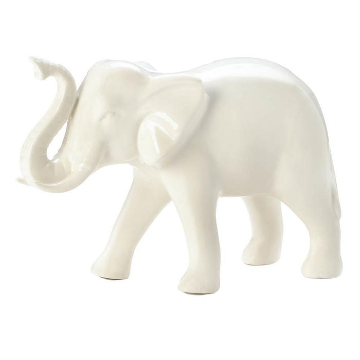 Classic White Elephant Figurine - crazydecor