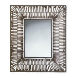 Faux Rattan Rectangular Wall Mirror - crazydecor