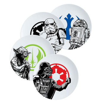 Star Wars 4 Pc Dinner Plate Set - crazydecor