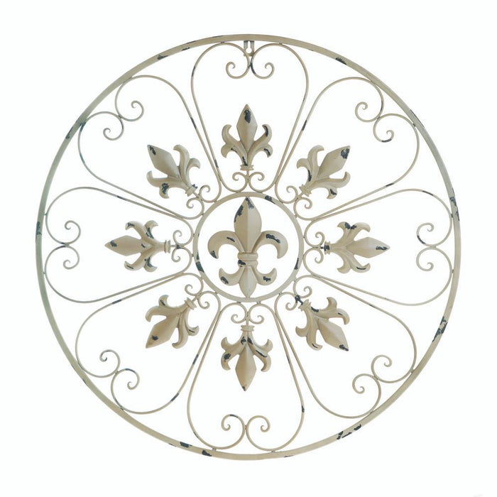 Circular Fleur De Lis Wall Decor - crazydecor