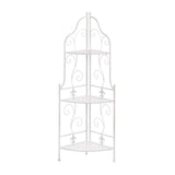 White Basket Weave Corner Rack - DreamyDecor