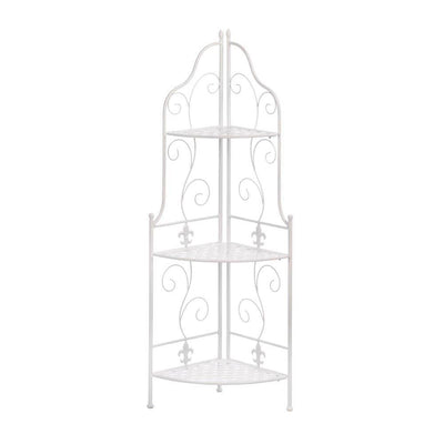 White Basket Weave Corner Rack - DreamyDecor