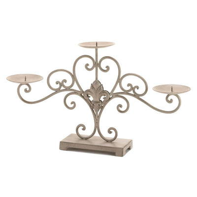 Fleur-De-Lis Candle Stand - crazydecor