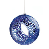 Blue Speckled Glass Bird Feeder - crazydecor