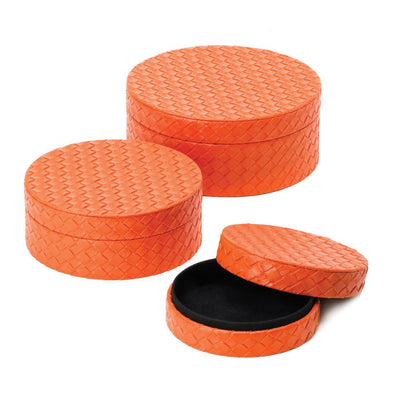 Orange Keepsake Boxes Trio - crazydecor