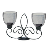 Fleur De Lis Duo Candle Stand - crazydecor