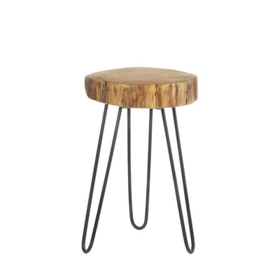 Log Top Accent Table - crazydecor