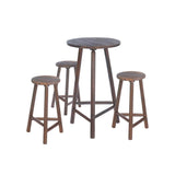 Wood Bar Table & Bar Stools Set - DreamyDecor