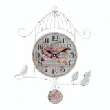 Birdcage Country Rose Wall Clock - crazydecor