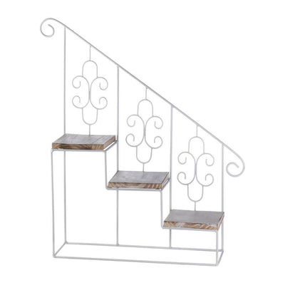 White Stair Steps Wall Shelf - DreamyDecor