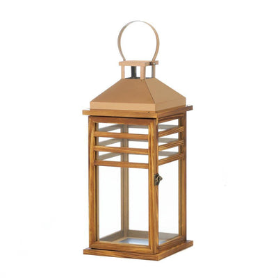 Large Contemporary Rose Gold Top Lantern - crazydecor