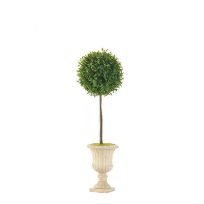 24" Topiary In White Planter - crazydecor