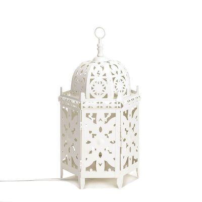 White Moroccan Table Lamp - DreamyDecor