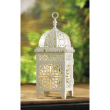 White Filigree Candle Lantern - DreamyDecor